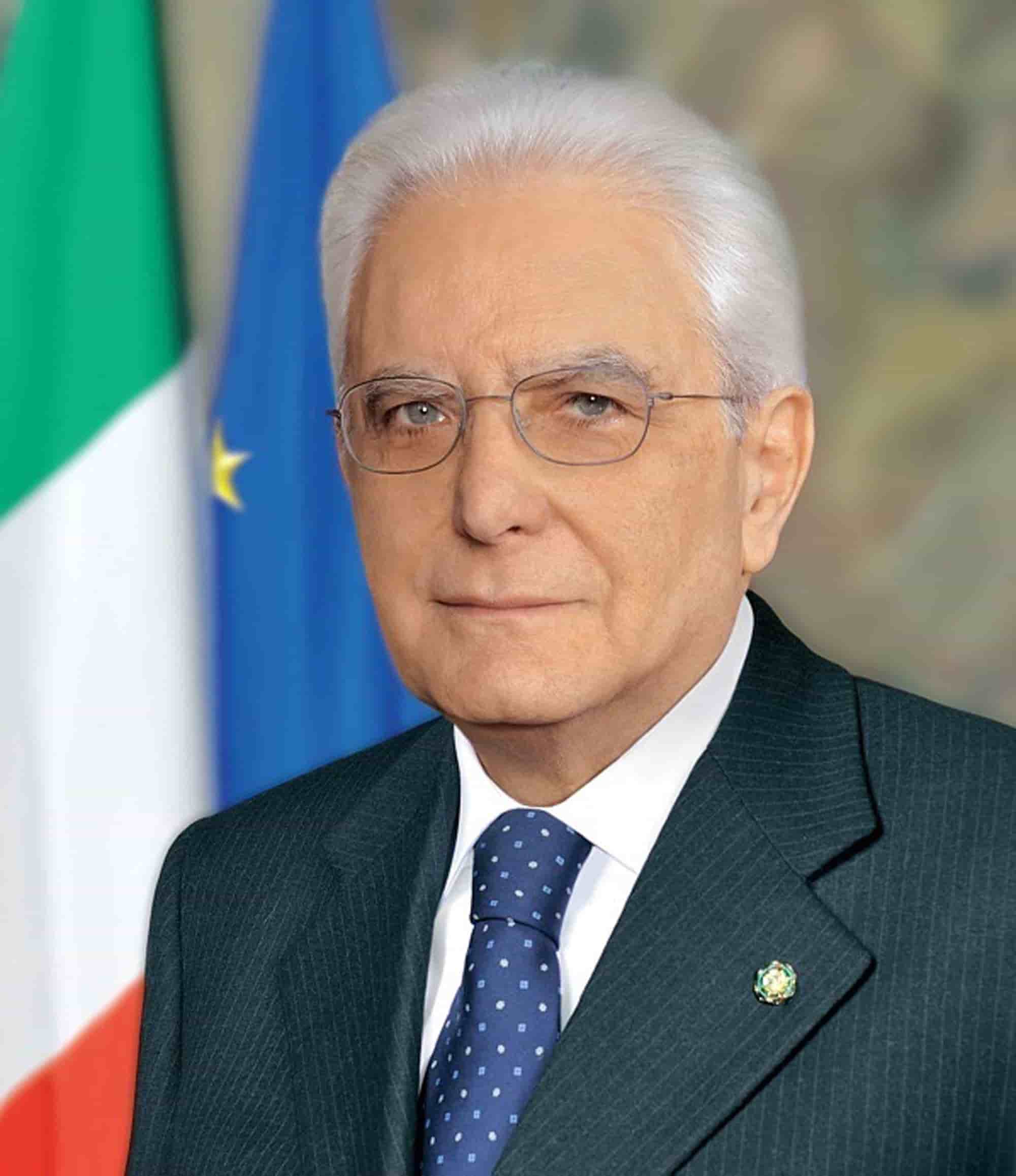 Portrait of Sergio Mattarella